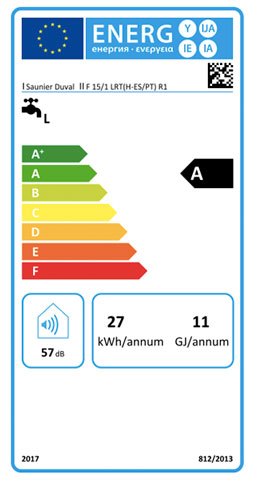 etiqueta de eficiencia energetica calentador saunier duval opaliatherm f 15/1