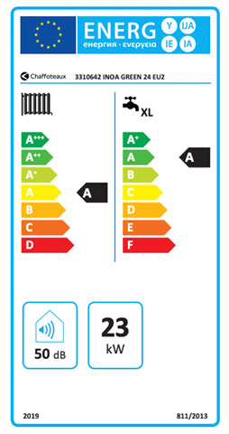 etiqueta de eficiencia energetica caldera chaffoteaux inoa green 24 eu